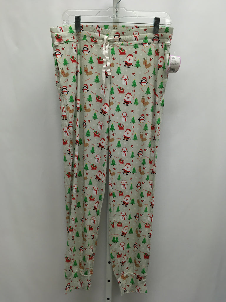 Size L/XL Green Print Pajamas