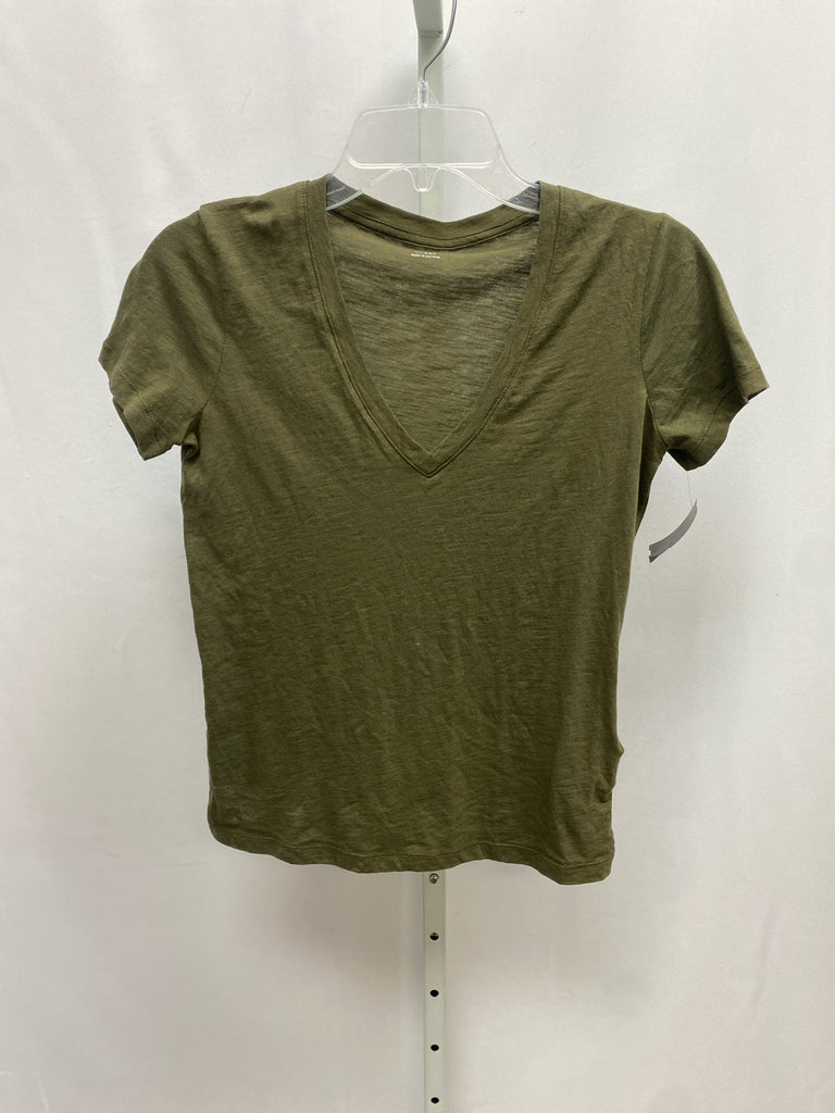 madewell Size XXS Army Green Short Sleeve Top
