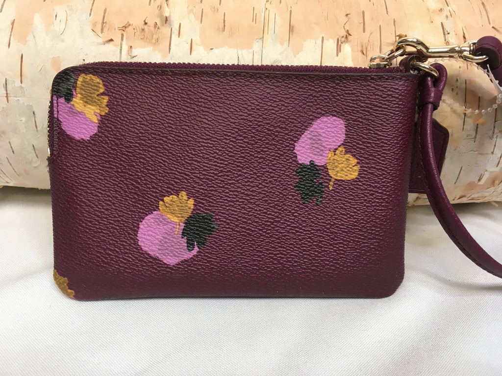 Coach Purple Print Designer Wristlet