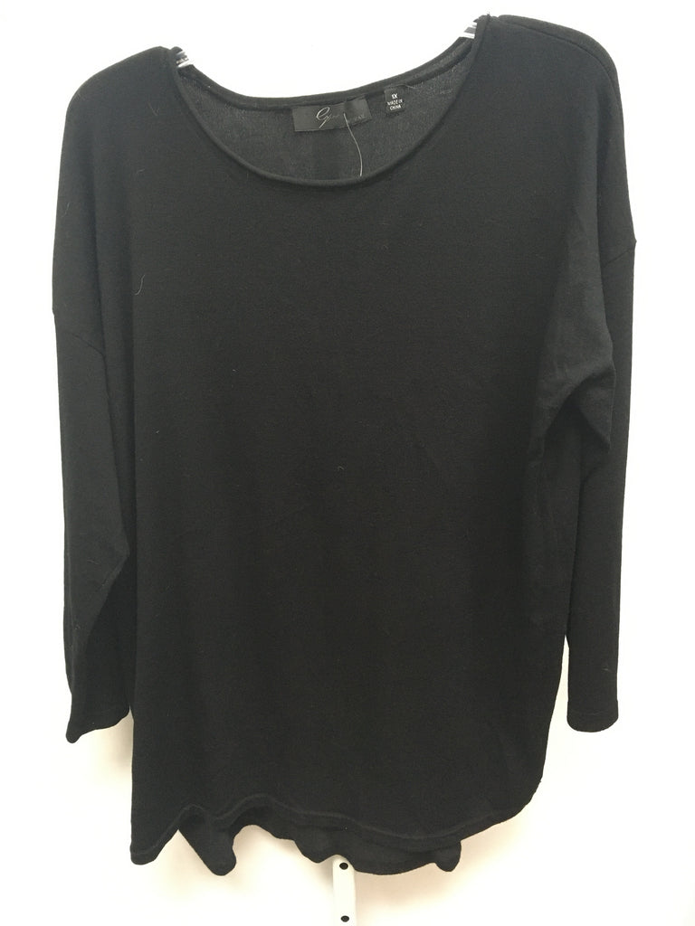 Cyrus Size 1X Black Long Sleeve Top