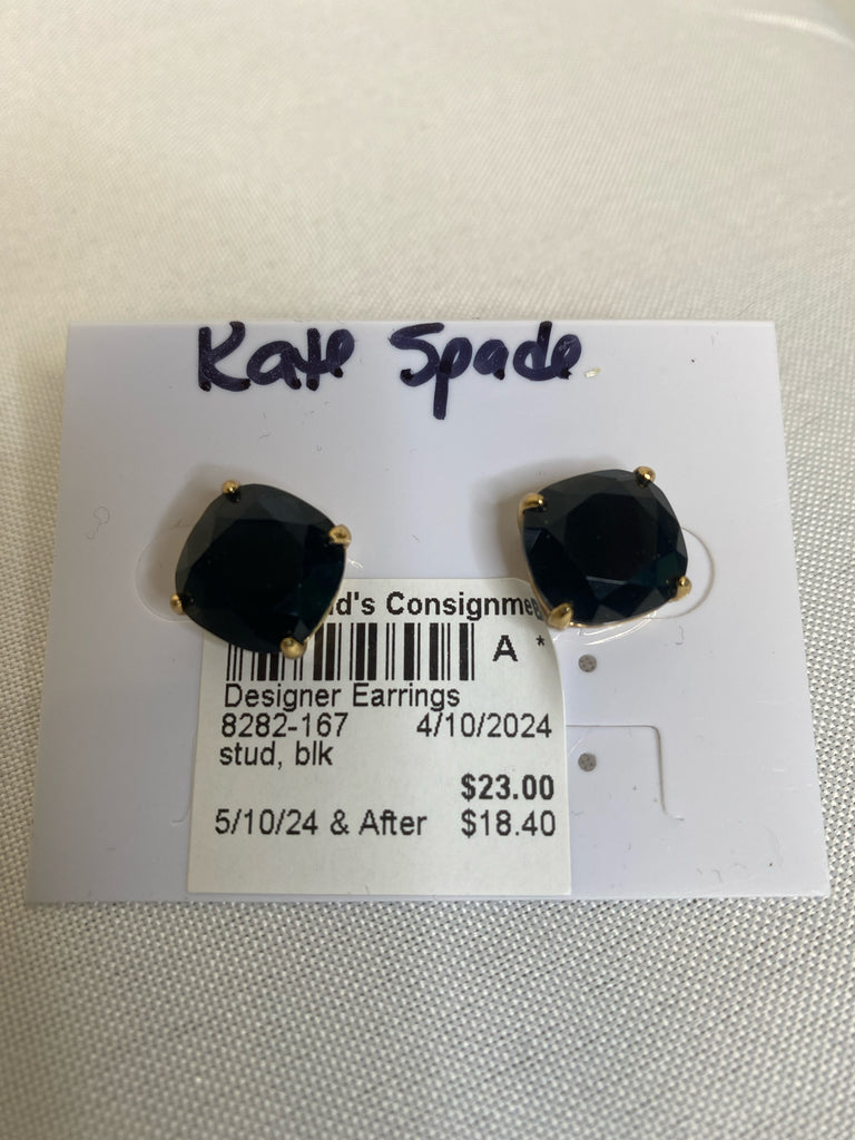 Kate Spade Black Designer Earrings