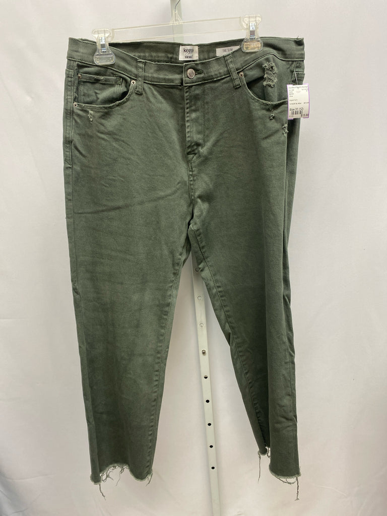 kensie Size 31 (12) Olive Jeans