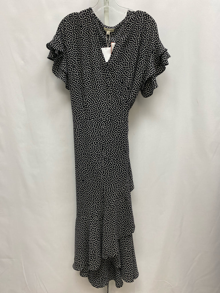 Max Studio Size 1X Black Dot Short Sleeve Dress