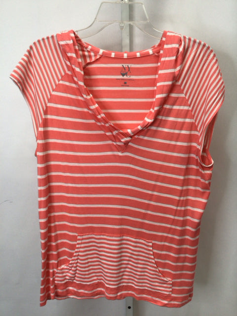 NY & C Size XLarge Peach stripe Short Sleeve Top