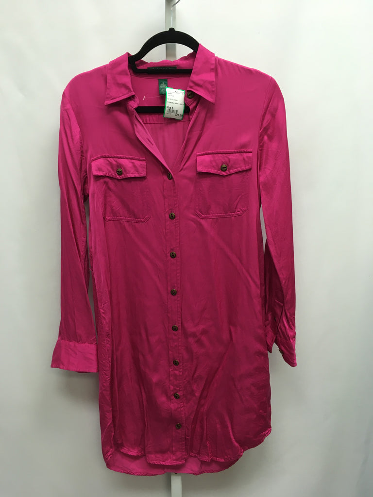 lauren Size 8 Hot Pink Long Sleeve Dress