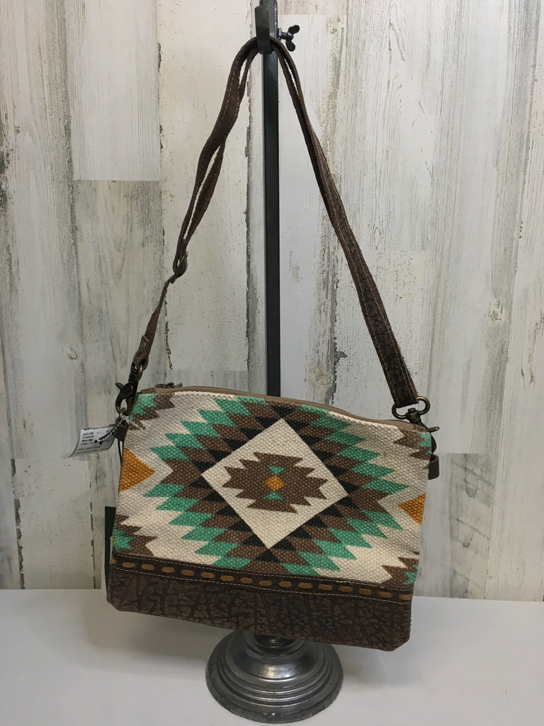 Myra Bag Green Print Crossbody