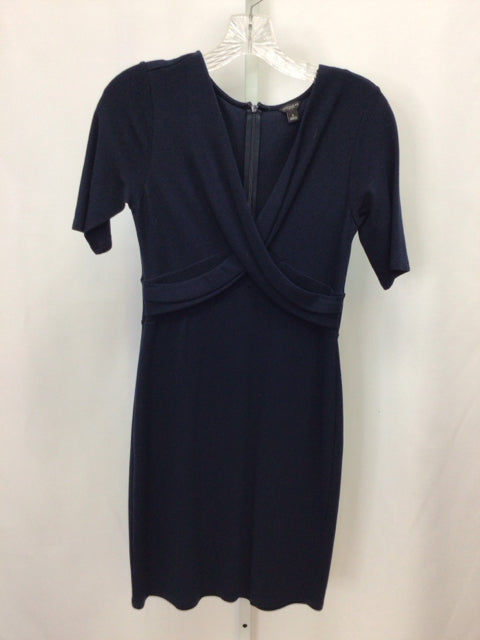 Size 0 Ann Taylor Navy Short Sleeve Dress