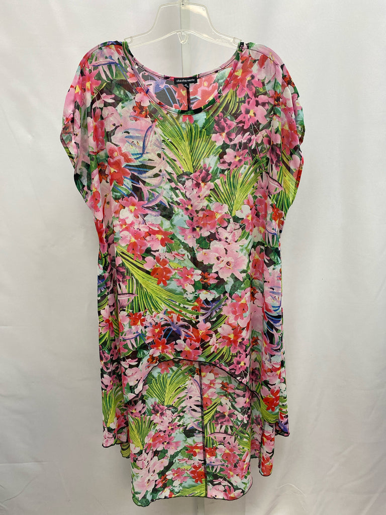 Size Medium Cha Cha Vente Pink Floral Coverup