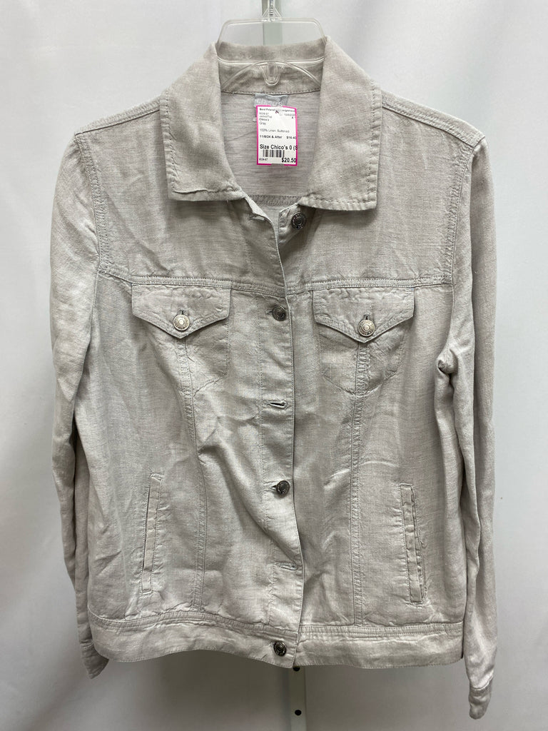 Chico's Size Chico's 0 (S) Gray Jacket/Top