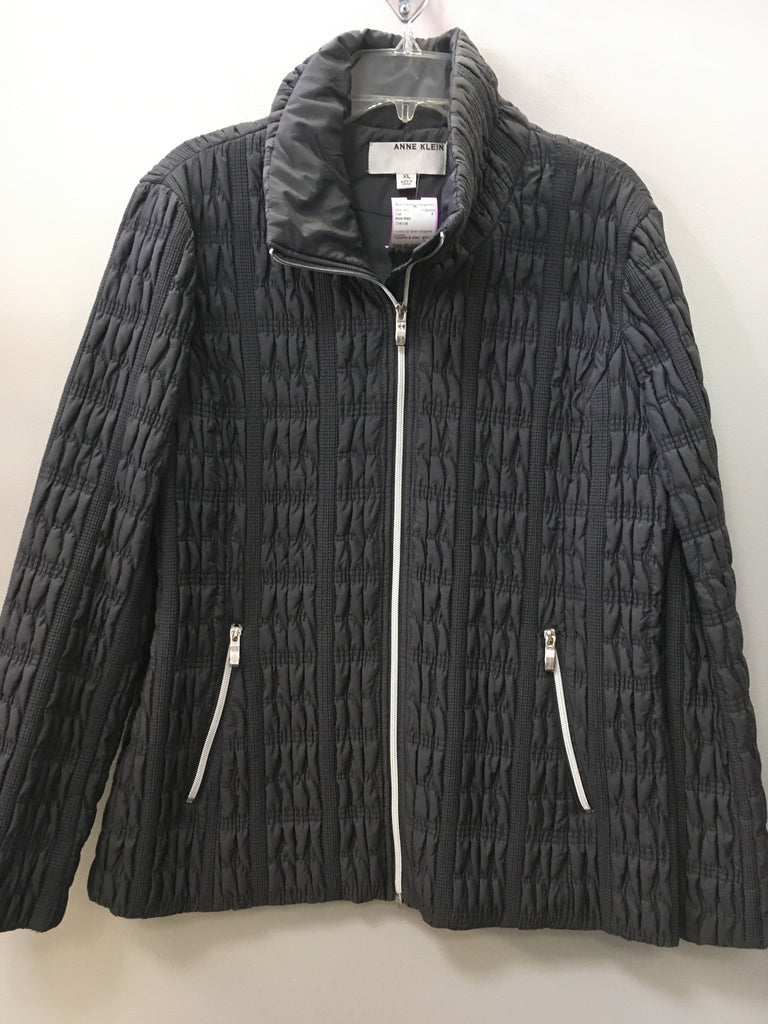 Anne Klein Size XLarge Charcoal Coat