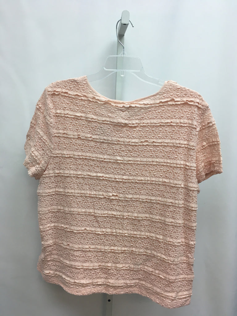 Alfred Dunner Size 2X Peach Floral Short Sleeve Top