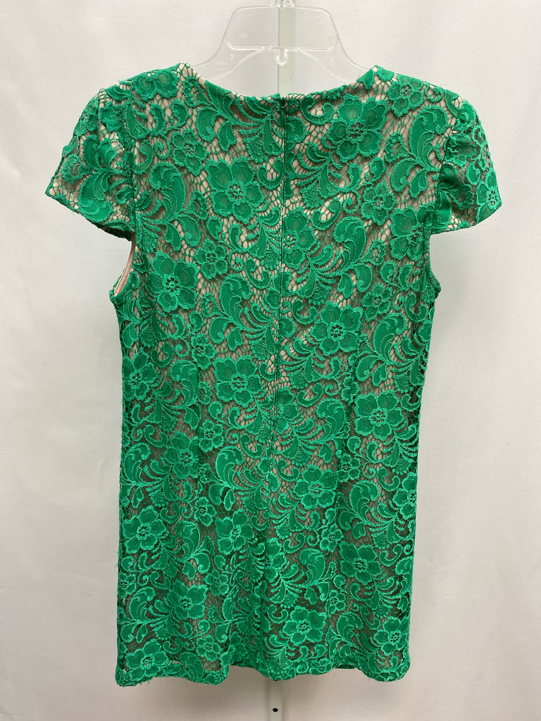 Size 8 Ivy & Blue Green Lace Short Sleeve Dress