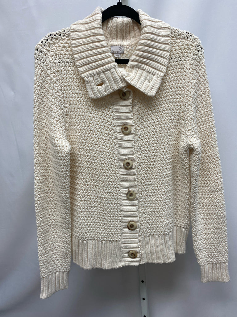 Caslon Size Large Cream Cardigan