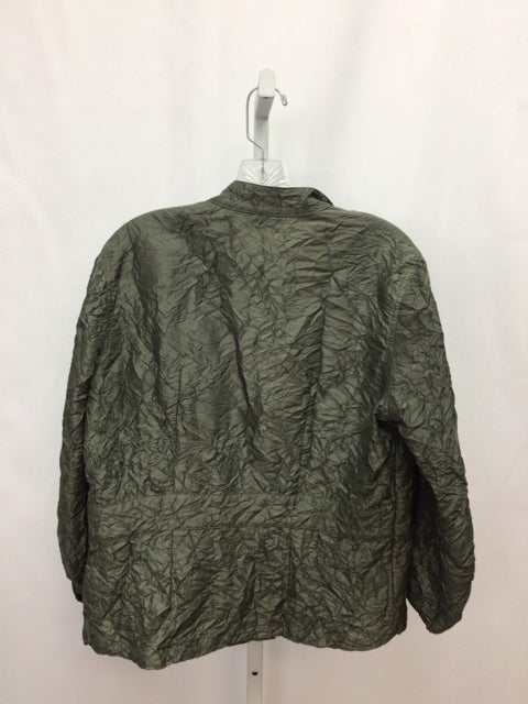 Chico's Size Chico's 2 (Large) Army Green Jacket