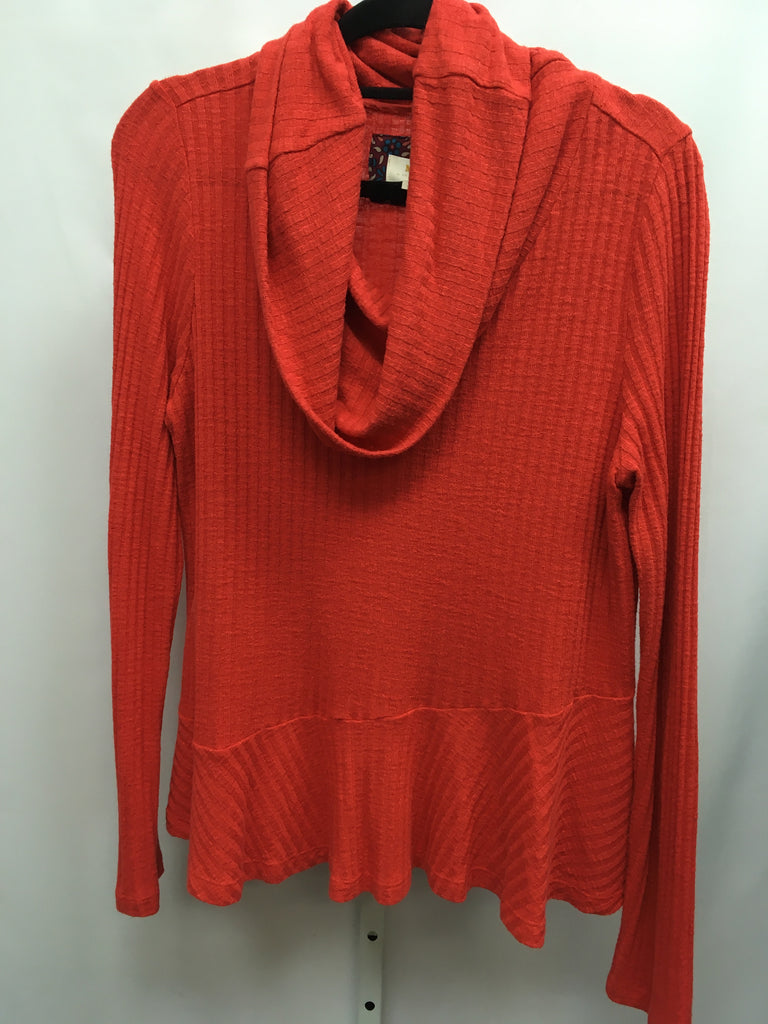 maeve Size Large Orange Cowl Neck