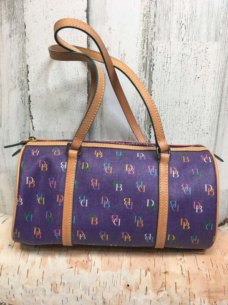 Dooney & Bourke Purple Print Designer Handbag