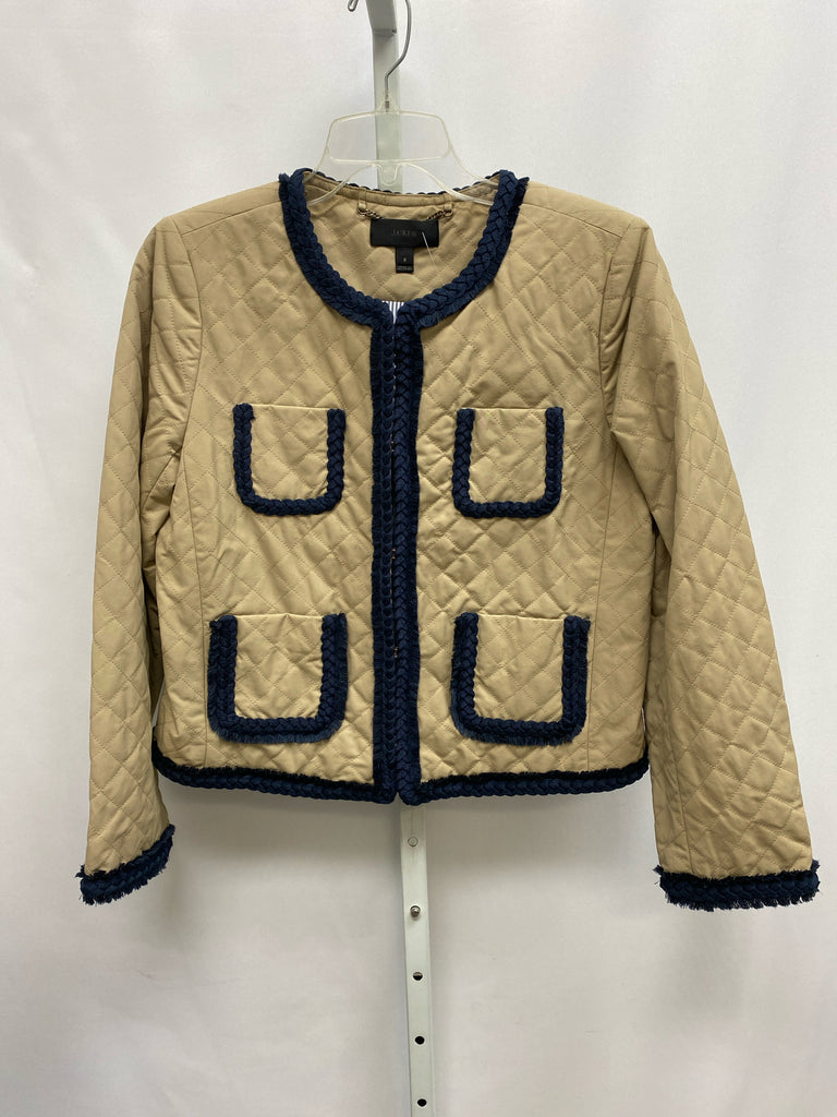 J Crew Size 8 Beige Jacket/Outerwear