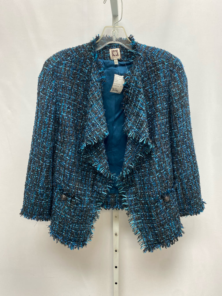 Anne Klein Size 10 Blue/Black Blazer