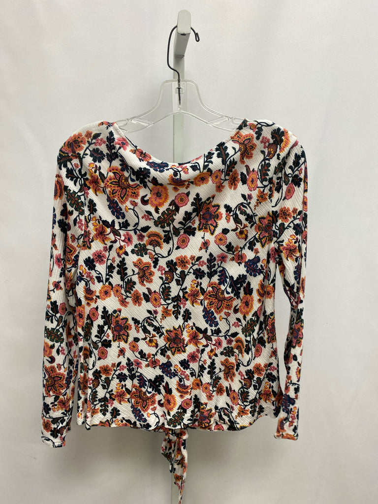 Caslon Size Small White/Multi Long Sleeve Top