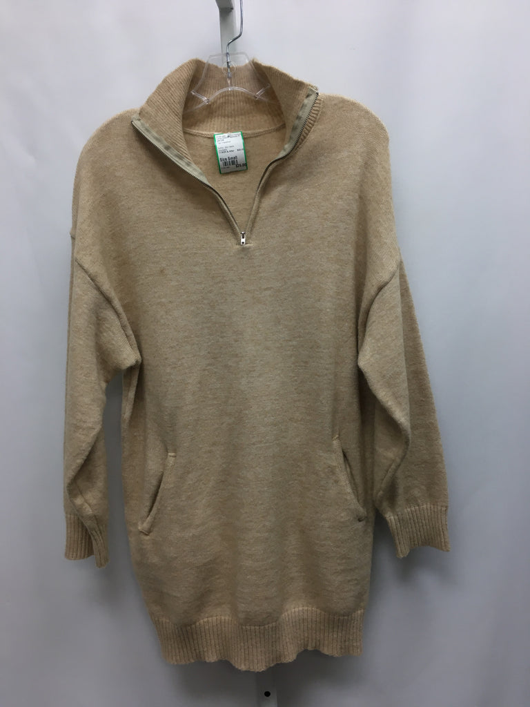 LE LIS Size Small Tan Heather Long Sleeve Sweater