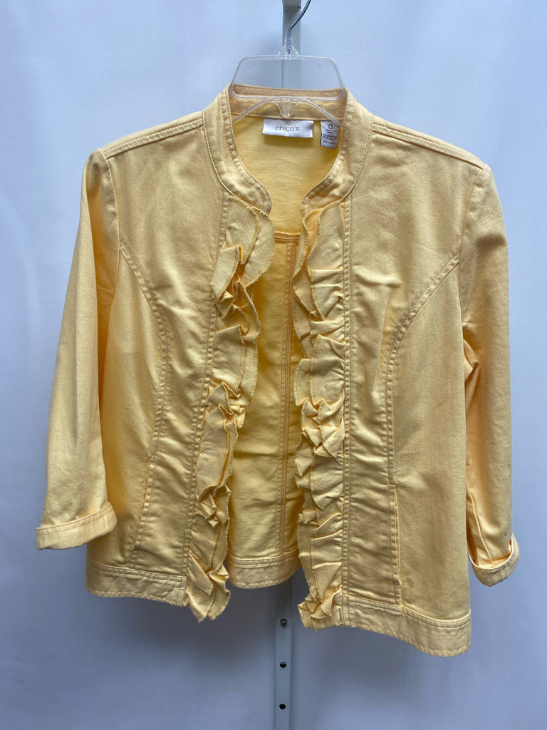 Chico's Size Chico's 0 (S) Yellow Jacket/Top