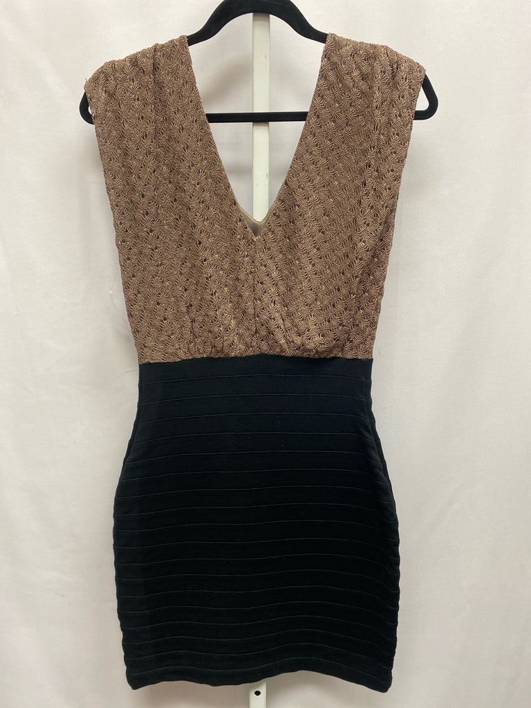 Express Size XS Brown Print Sleeveless Dress