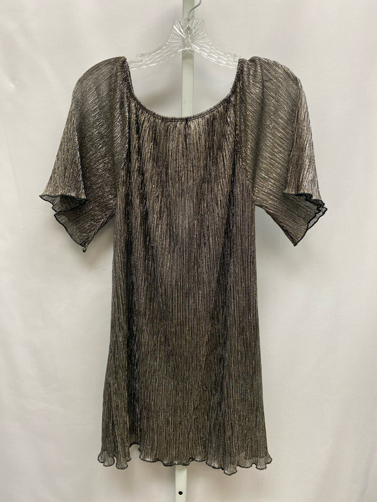 Size Medium Silver/Black 3/4 Sleeve Dress