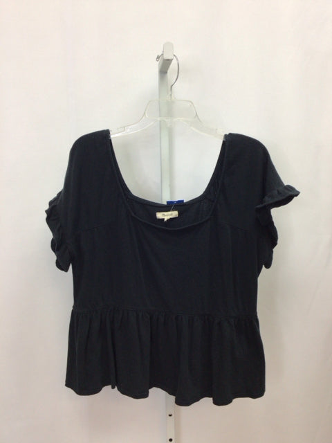 madewell Size Large Black Short Sleeve Top