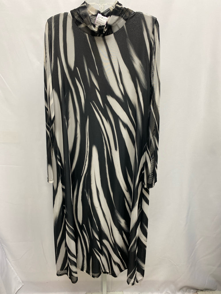 Alfani Size XLarge Black/White Long Sleeve Dress