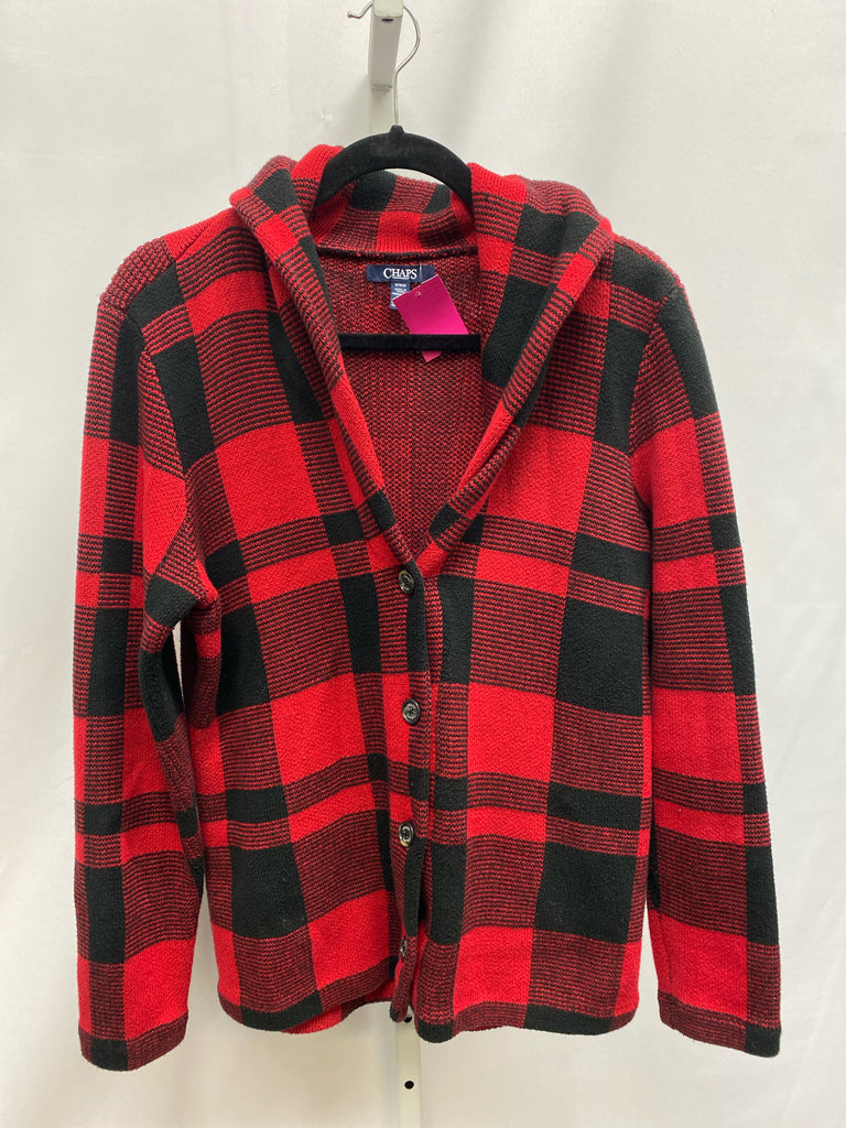 Chaps Size Medium Red Plaid Jacket/Top