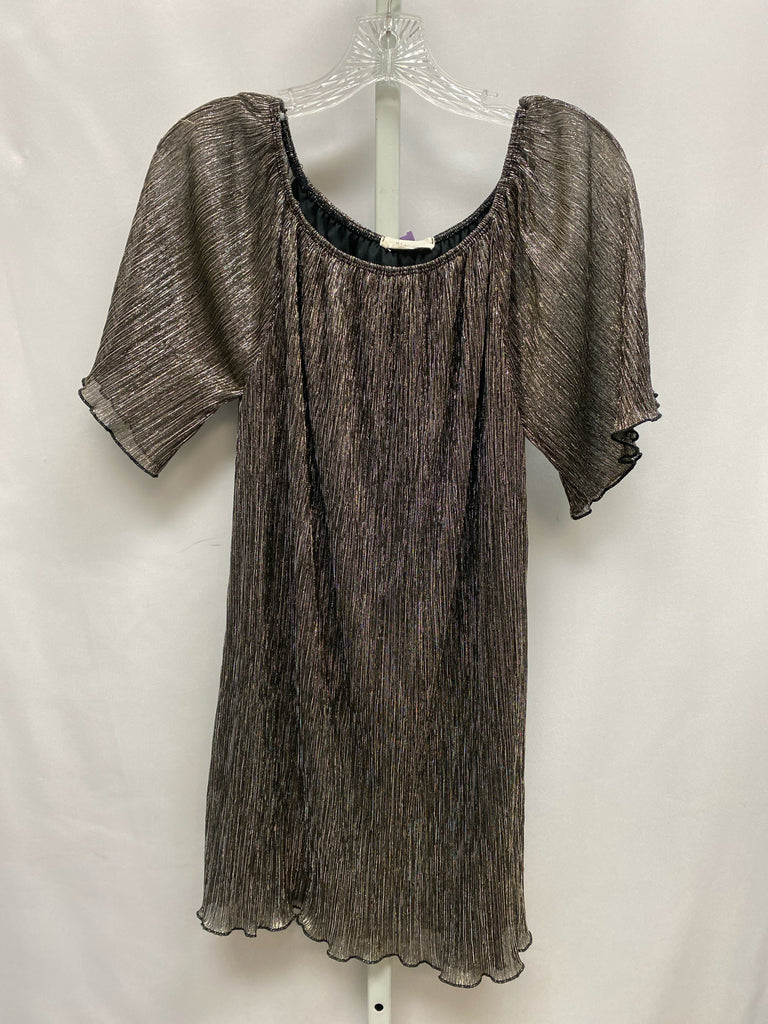 Size Medium Silver/Black 3/4 Sleeve Dress