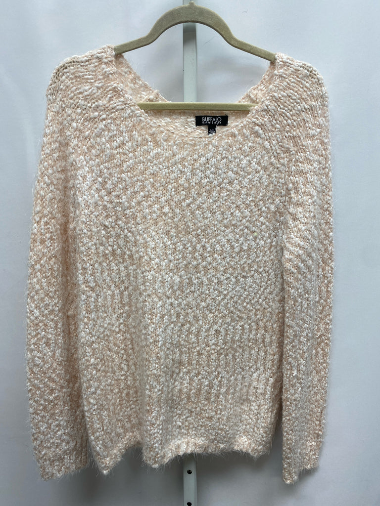 Buffalo Size Large Peach Long Sleeve Sweater