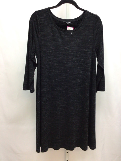 Size Large Hilary Radley Black Heather 3/4 Sleeve Dress