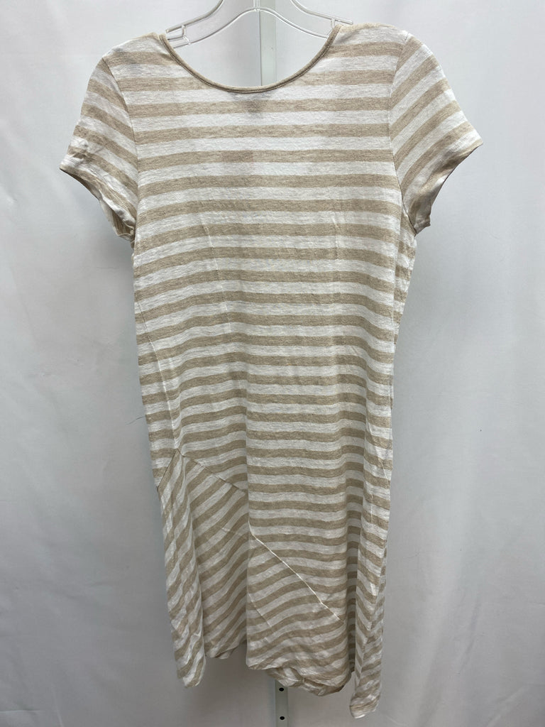Size Medium Tommy Bahama Tan/White Short Sleeve Dress