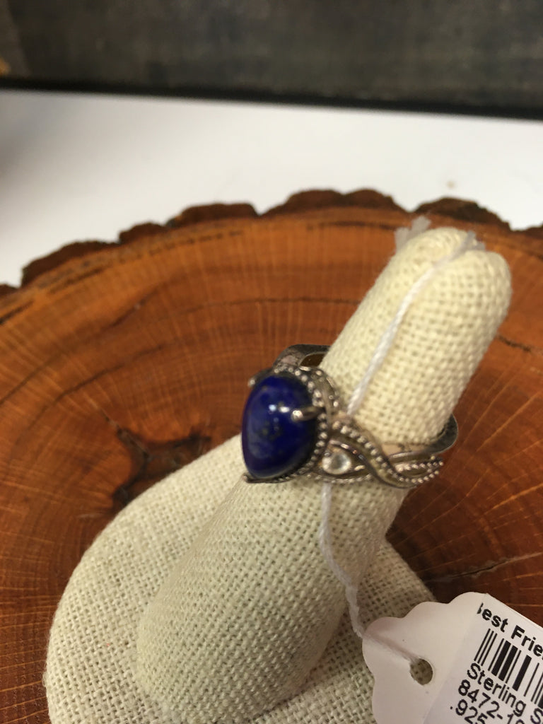 Silver/Blue Sterling Silver Ring