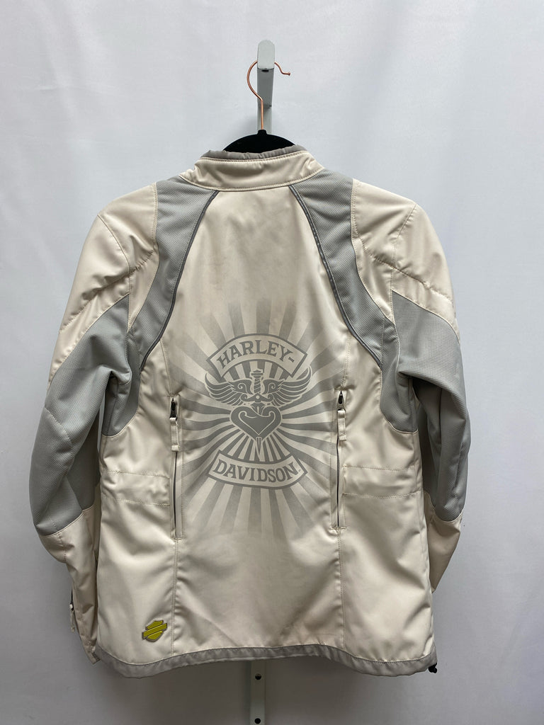 Harley Davidson Size Medium Cream Jacket/Outerwear