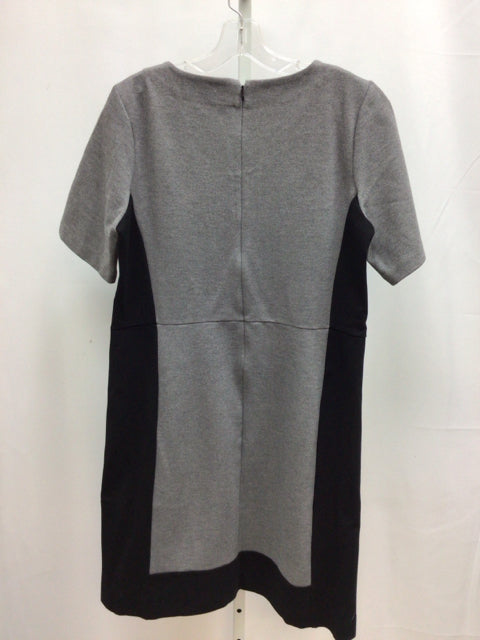 Size 12 J.Crew Gray/Black Short Sleeve Dress