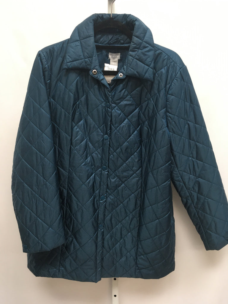 Chico's Size Chico's 2 (Large) Blue Coat
