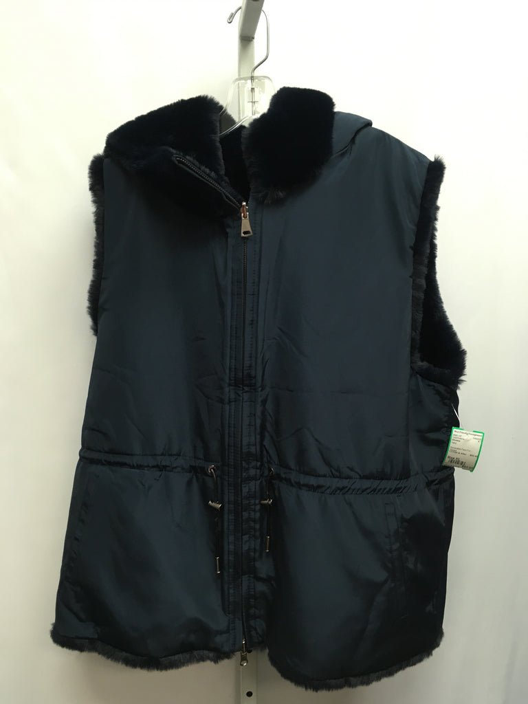 Etcetera Size XL Navy Vest/Outerwear