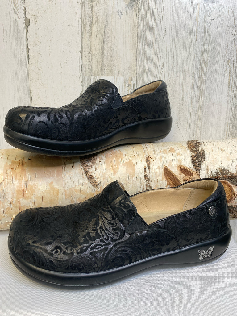 Alegria Size 42 (11.5) Black Loafers