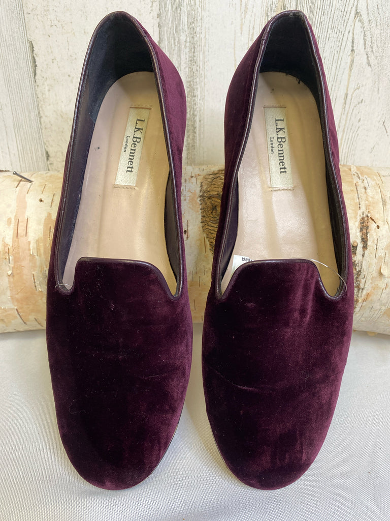 L.K. Bennett Size 37 (7) Purple Loafers