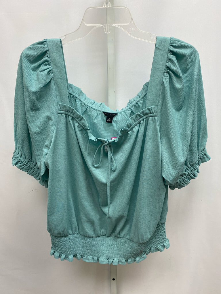 Ann Taylor Size Large Teal 3/4 Sleeve Top