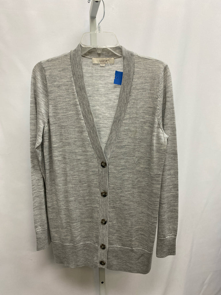 Ann Taylor Loft Size Medium Gray Cardigan