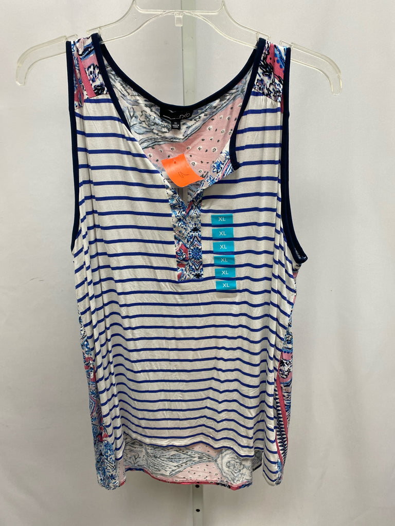 rbx Size XL Blue Stripe Sleeveless Top