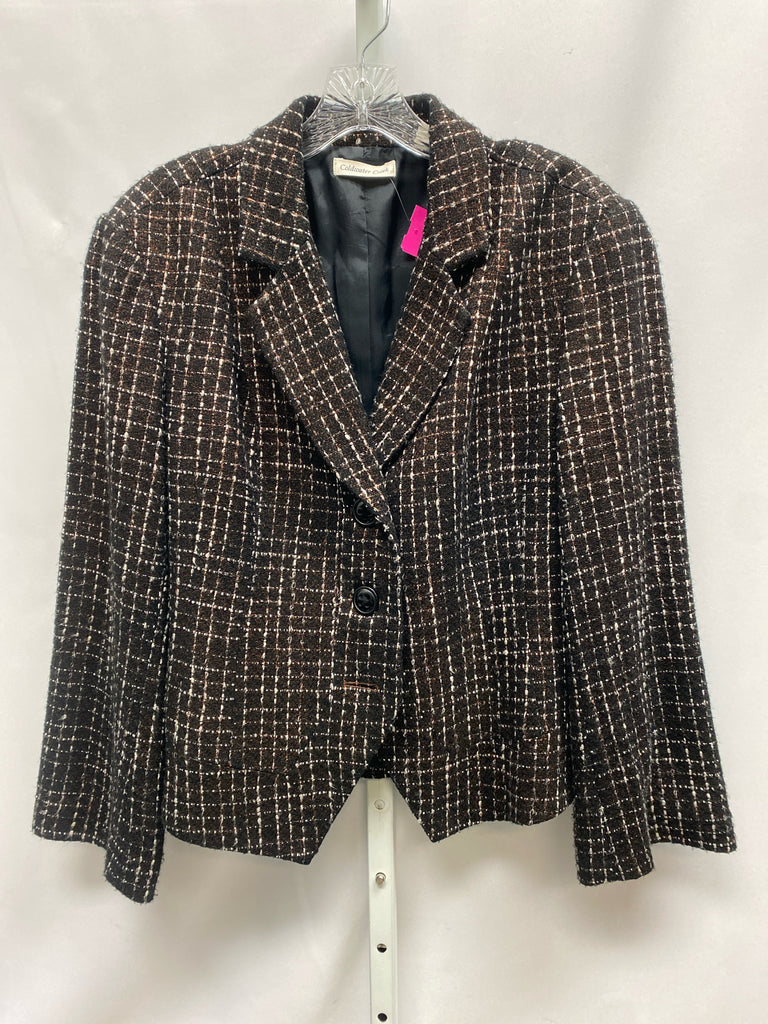 Coldwater Creek Size 16 Black Print Blazer