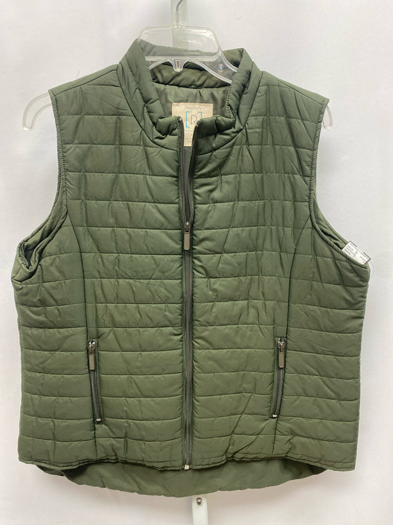 Relativity Size XLP Olive Vest/Outerwear