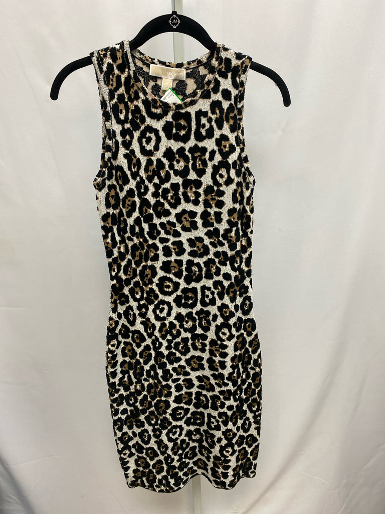 Size XS Michael Kors White/Black Sleeveless Dress