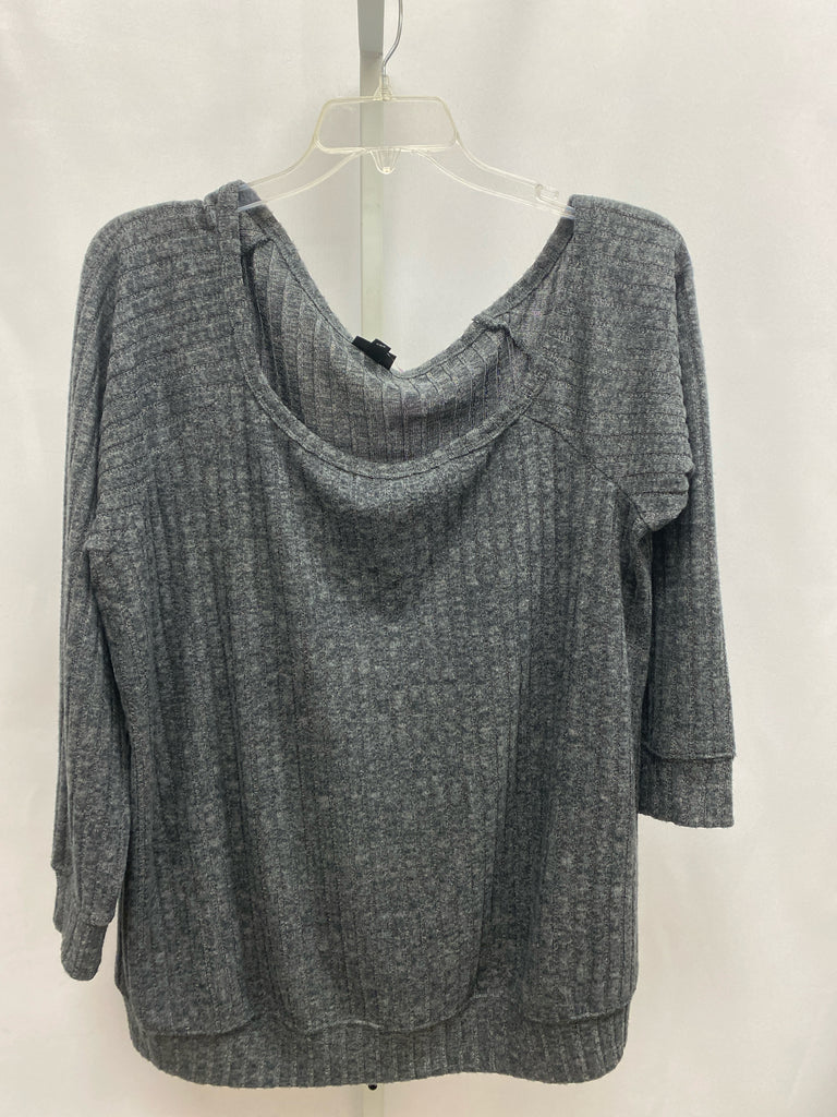 Torrid Size 3X Gray 3/4 Sleeve Top