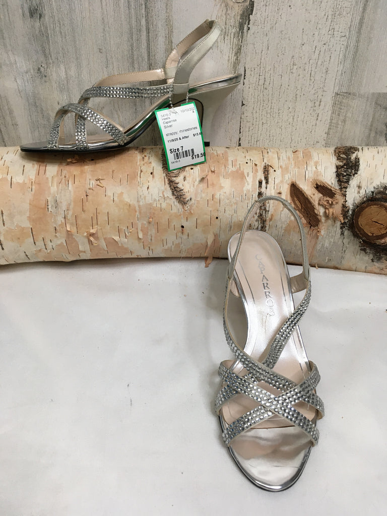 Caparros Size 7 Silver Heels