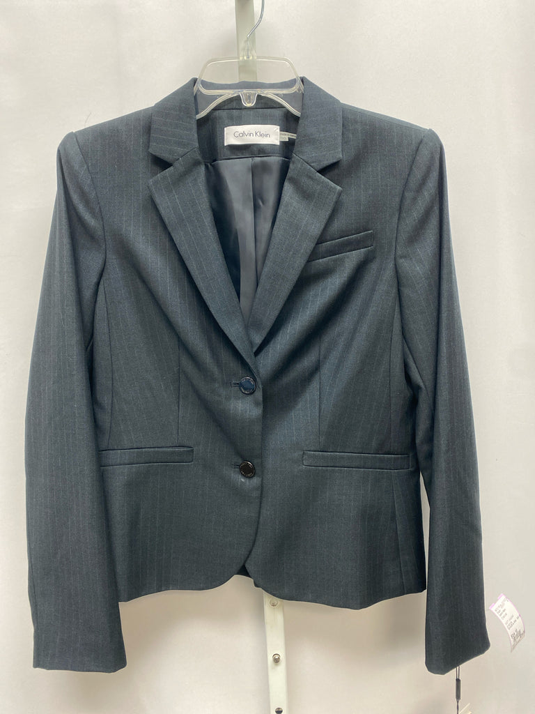 Calvin Klein Size 10 Charcoal Blazer
